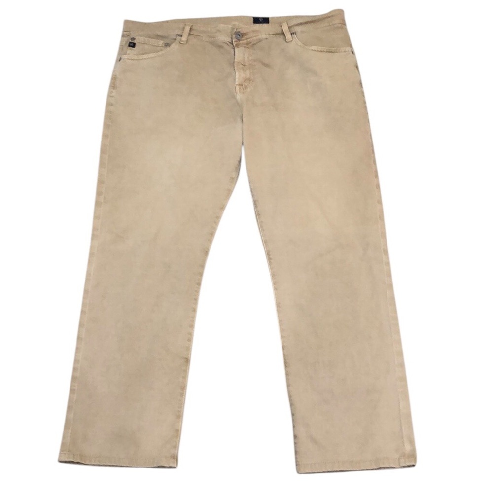 AG Adriano Goldschmied The Everett Slim Straight Jeans Size 40x29 Khaki Tan